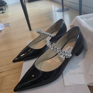 Jimmy Choo Black Patent Leather Mary Jane Shoes